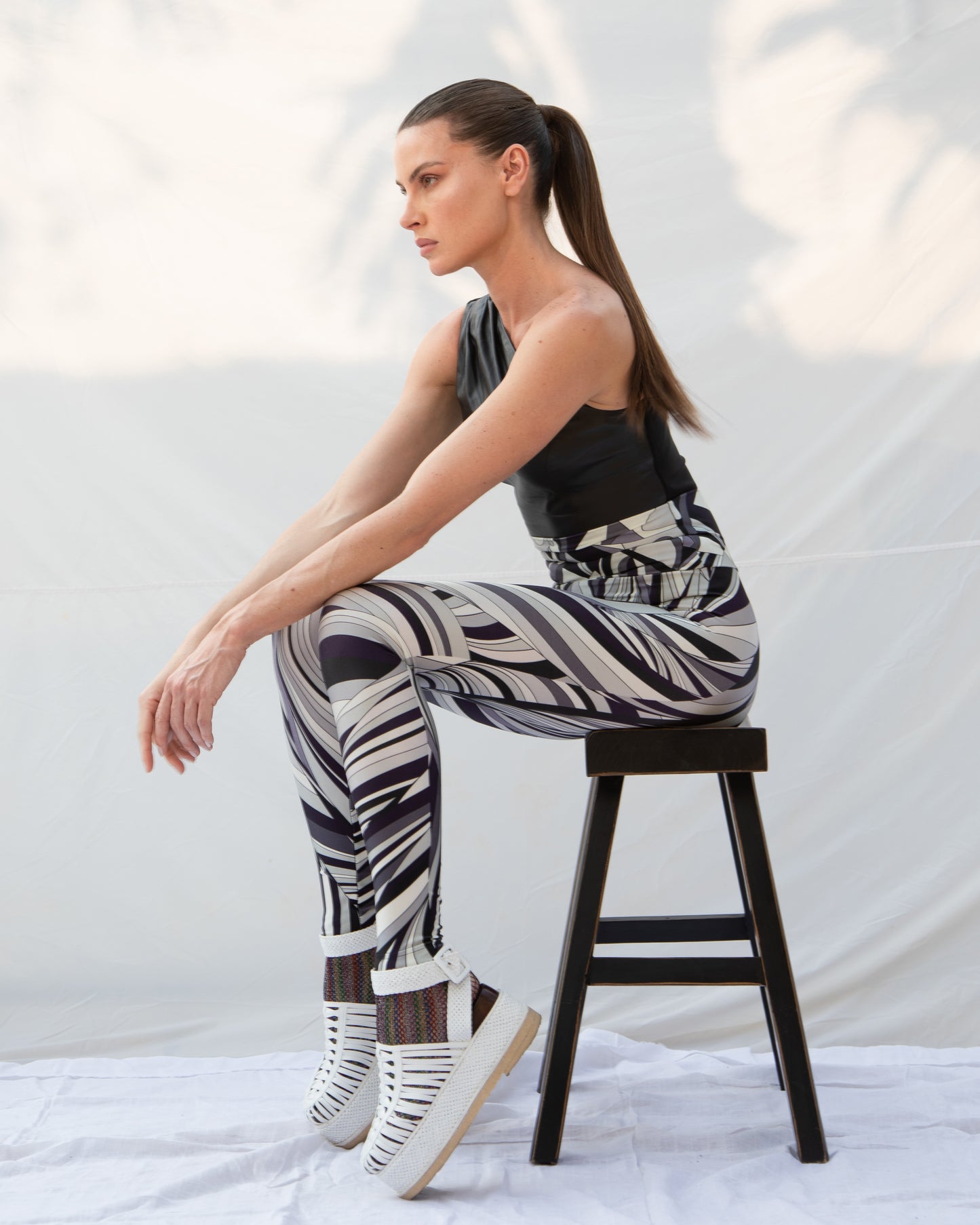 Legging Lycra® Cós Pucci Dream Black & White