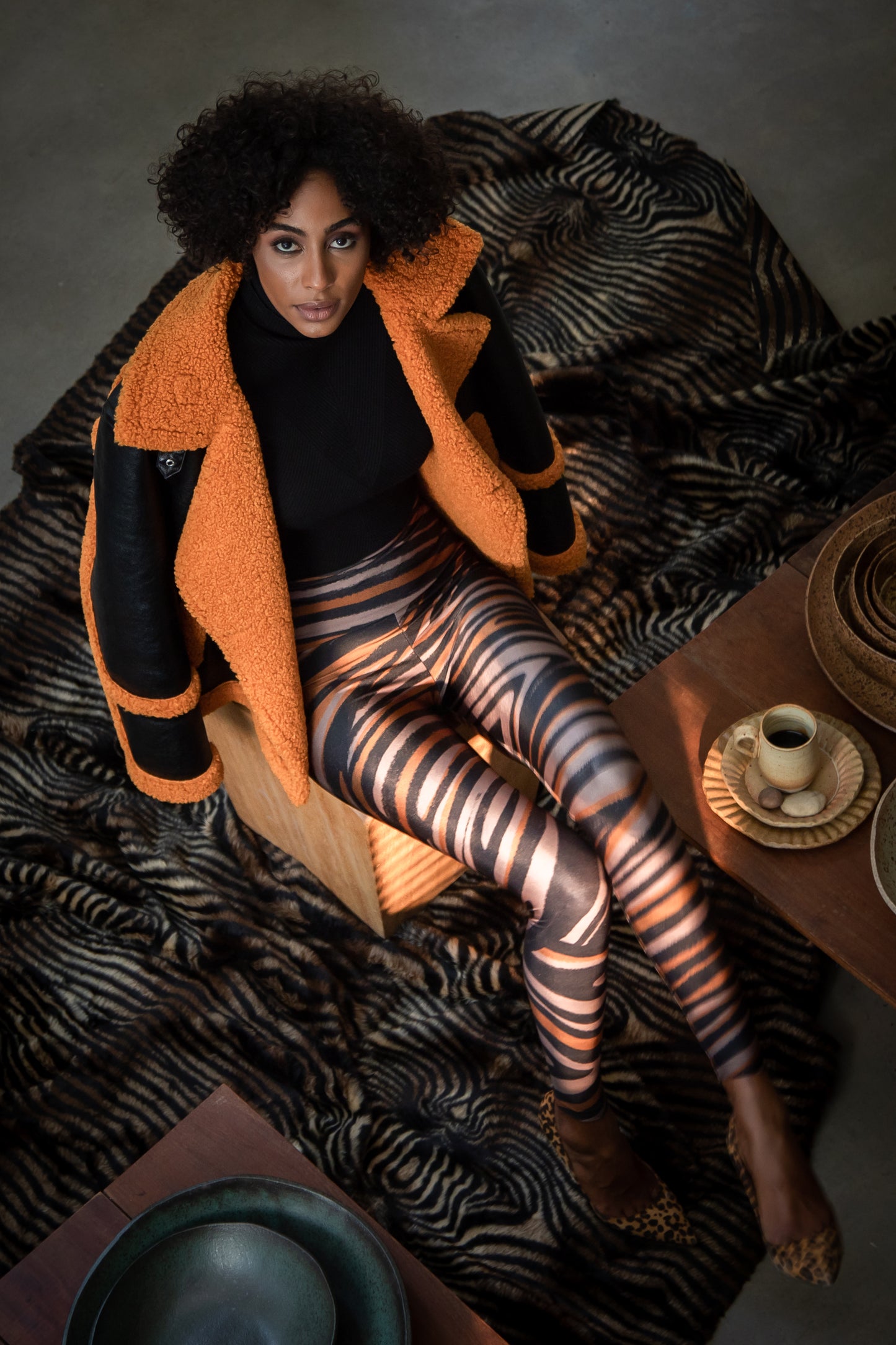 Legging Lycra® Cós Feline Gold