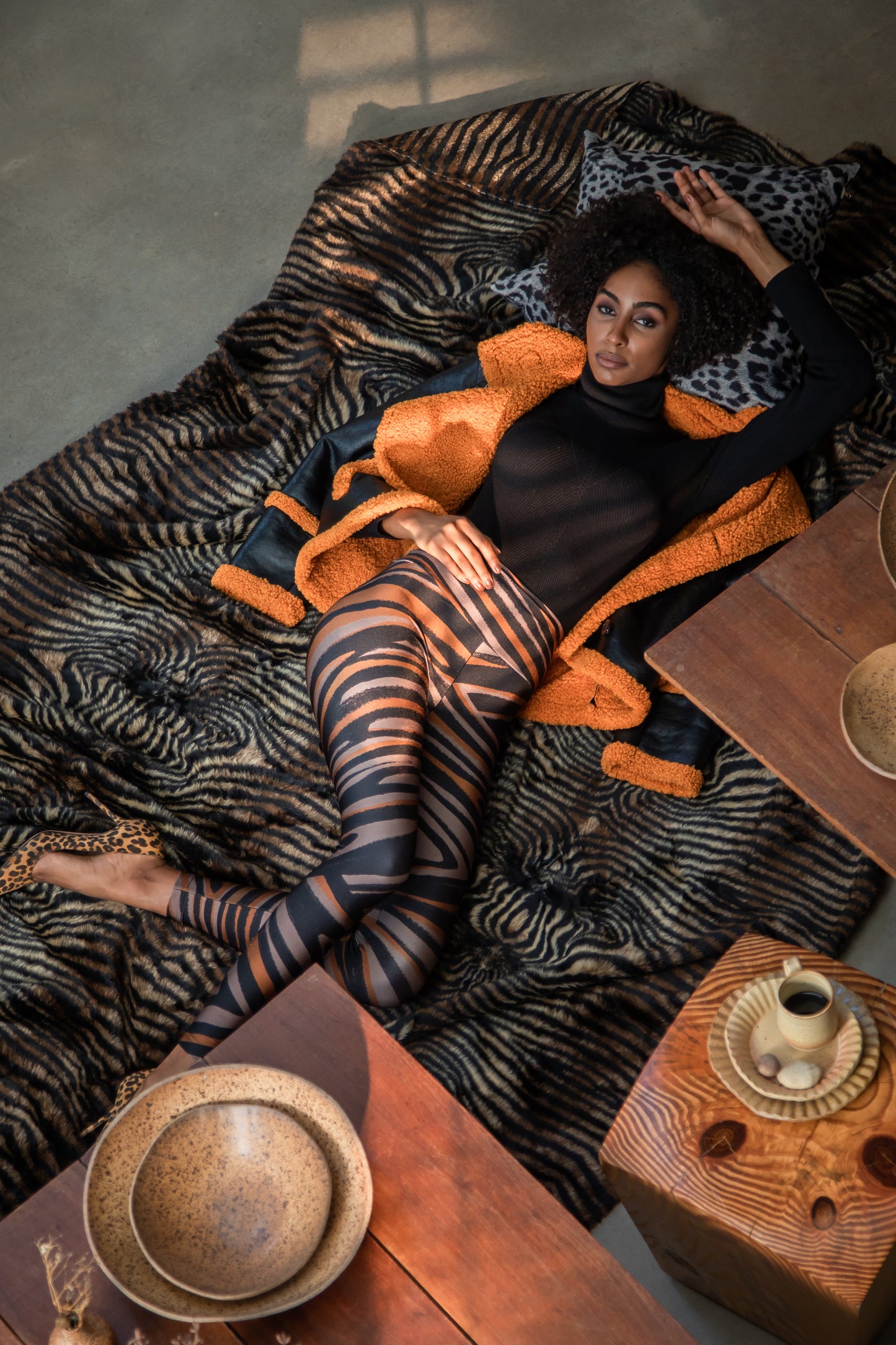 Legging Lycra® Cós Feline Gold