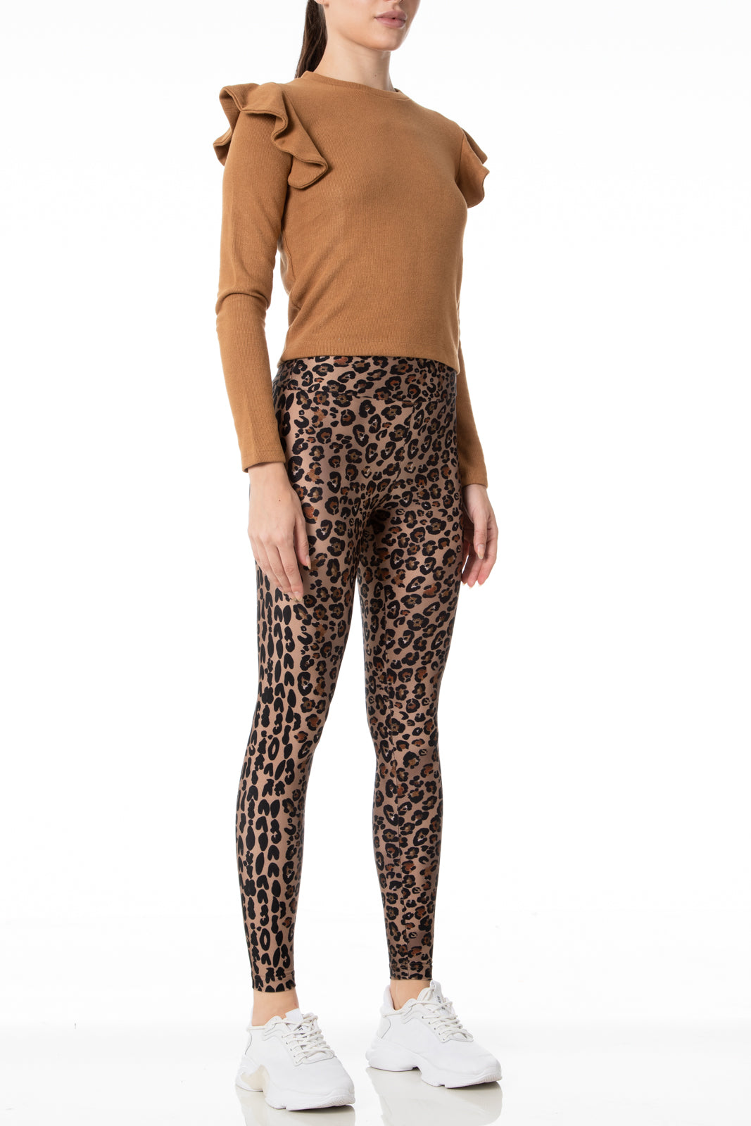 Legging Lycra® Cós Leopard Gold