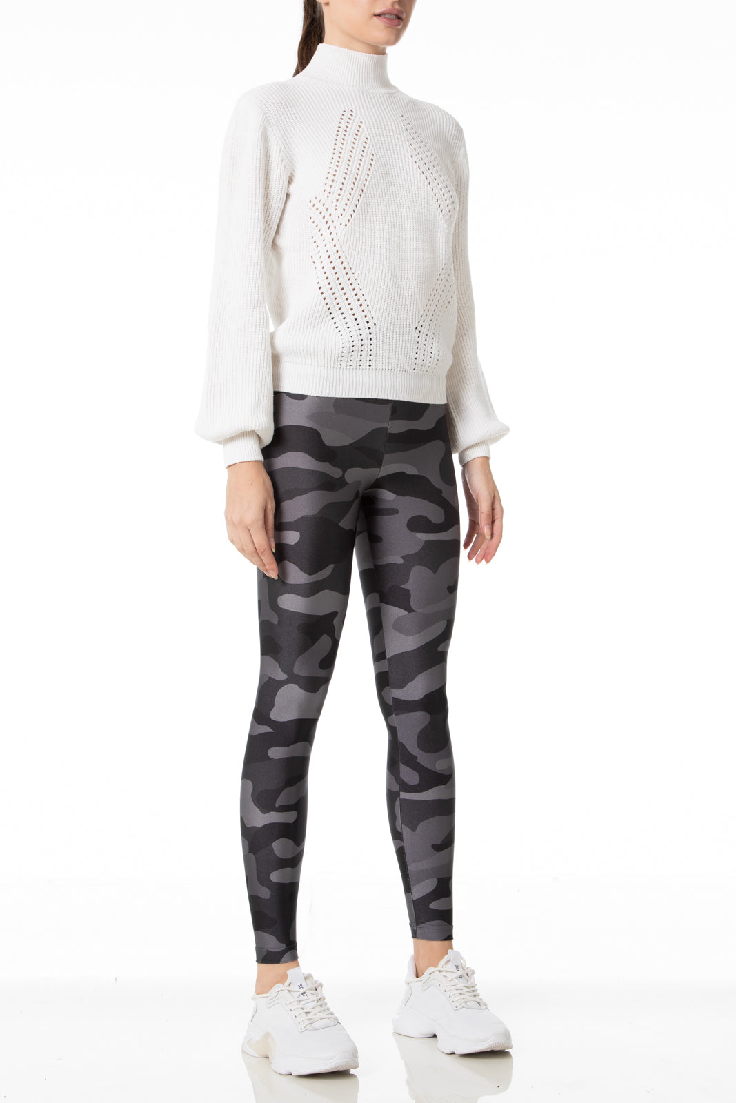 Legging Lycra® Cós Military Camouflage Noir