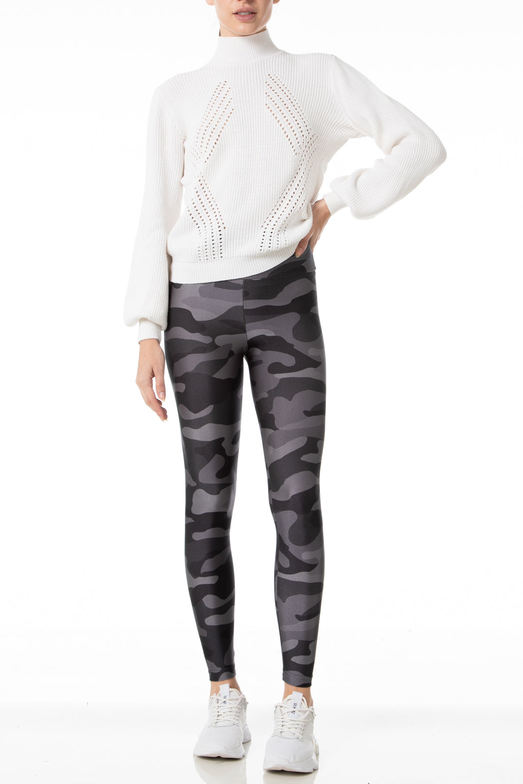 Legging Lycra® Cós Military Camouflage Noir