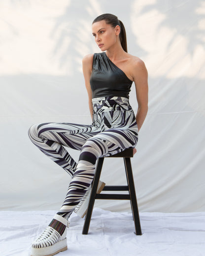 Legging Lycra® Cós Pucci Dream Black & White