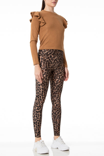 Legging Lycra® Cós Leopard Gold