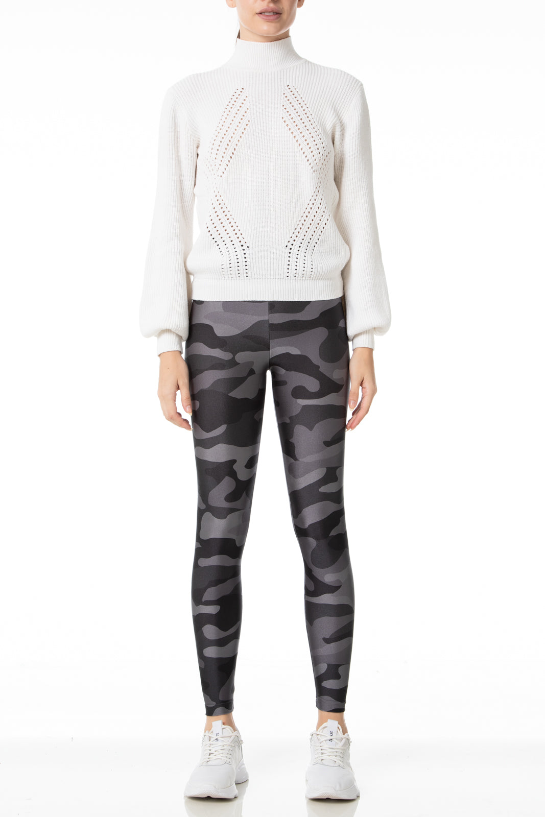 Legging Lycra® Cós Military Camouflage Noir