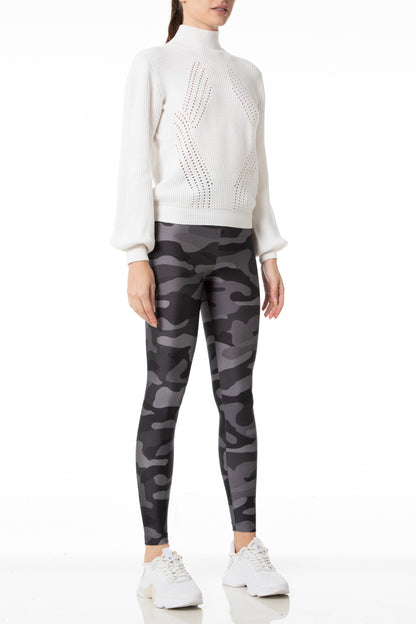 Legging Lycra® Cós Military Camouflage Noir